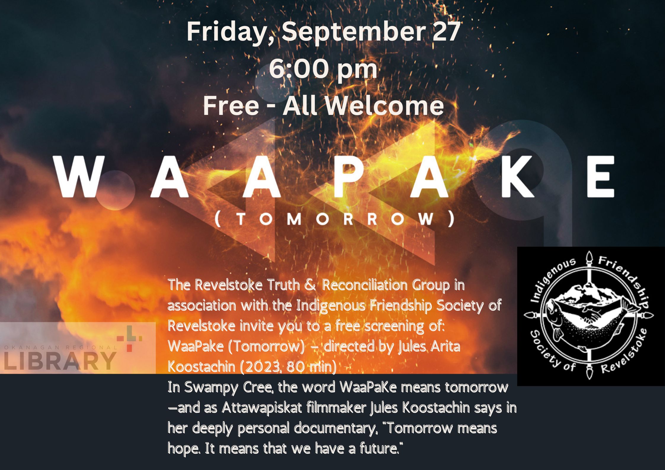 Film Screening: Waapake (Tomorrow)